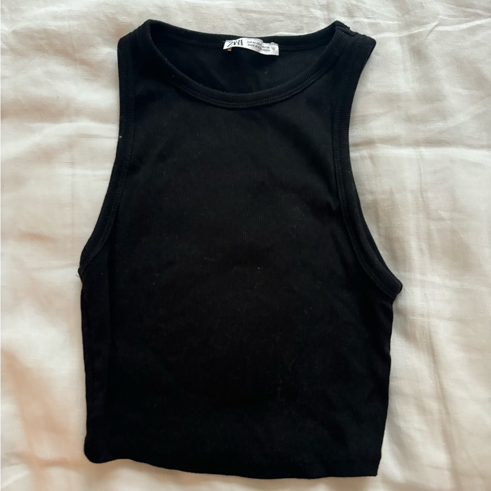 Zara High Neck Tank Top